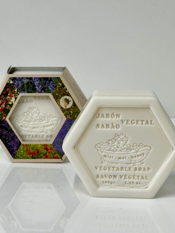 Jabon vegetal hexagonal con jalea real (100gr) - Imagen 1