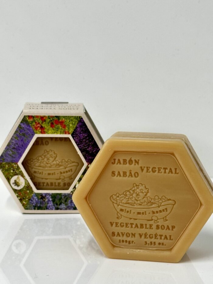 Jabon vegetal hexagonal con miel (100gr) - Imagen 1