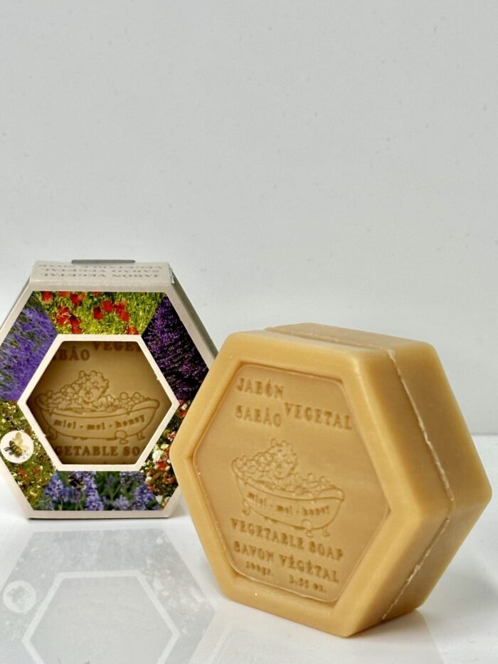 Jabon vegetal hexagonal con miel (100gr) - Imagen 2
