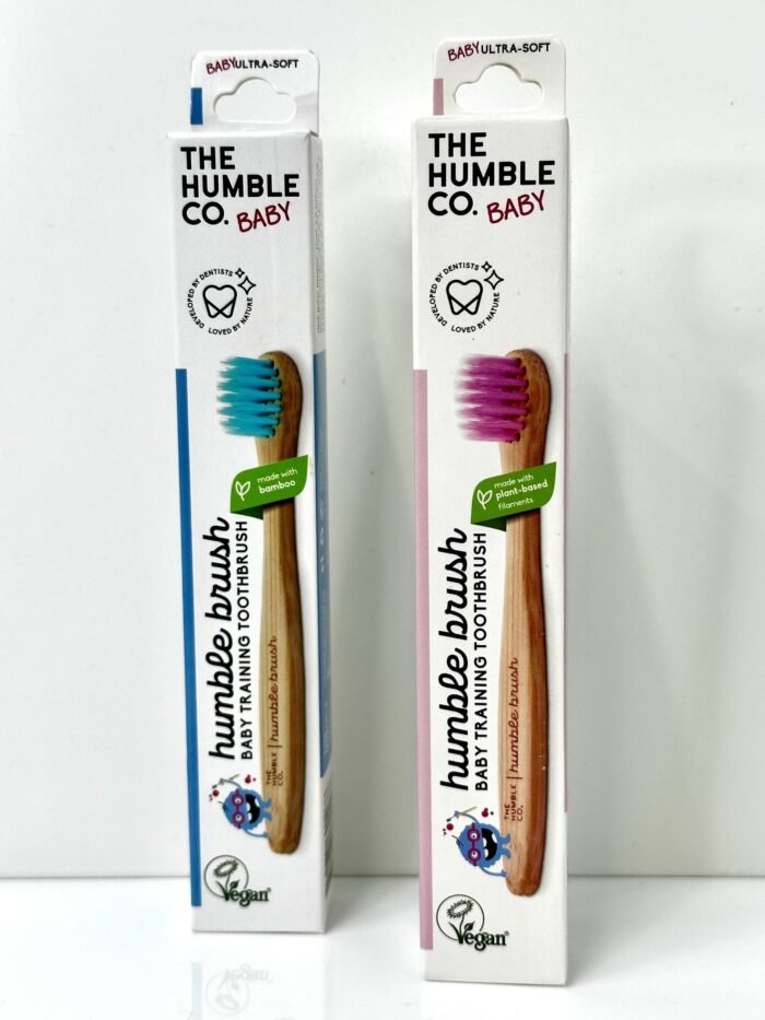 cepillo de dientes bambu bebe azul - Imagen 2