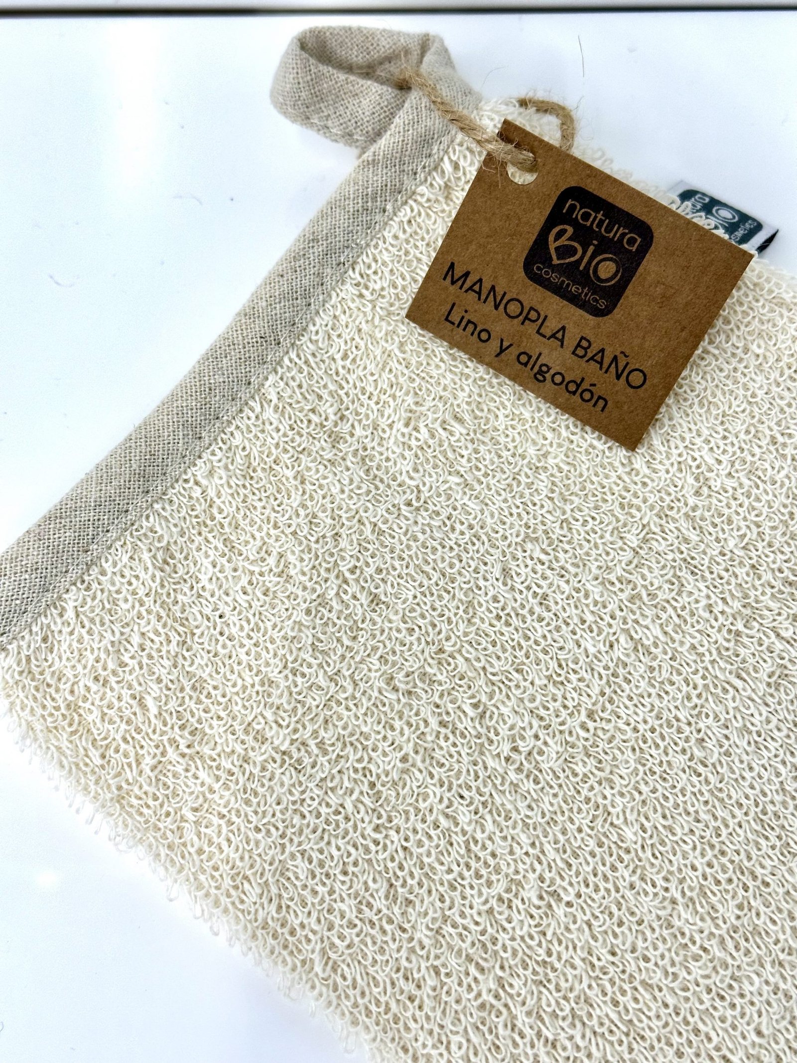 IMG_6754 Manopla baño lino y algodon - Imagen 1